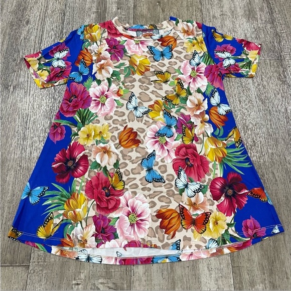 NWT! Johnny Was Mayflower Favorite Short Sleeve Crew Neck Swing Tee - Picture 8 of 9